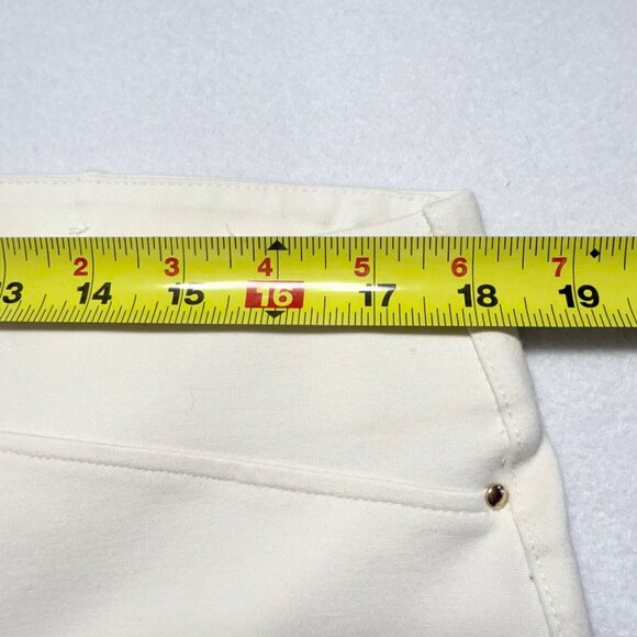 Rafaella Comfort Women's Pull-on Elastic Waist High Rise Ivory Ponte Pants Sz 36 - Picture 7 of 11